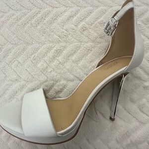 Elegant White Women's Heel Sandals